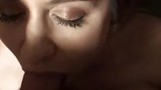 Slut Sarah chokes on cock