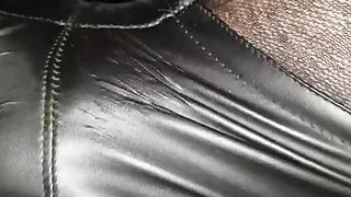 The fart in the leather hotpants