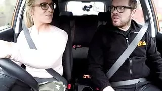 English milf publicly blows driving instructor