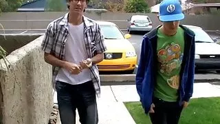 Man in suit Shane Frost anal fucks young Danny Brooks