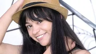 Joaquina masturbates on her yellow chair