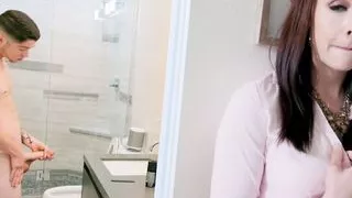 Busty stepmom perving before riding taboo cock