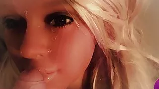 Hot Facial for a stunning Real Doll - she likes it (4K)
