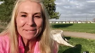 Public piss video, Milf NaughtyJoJo, Joanna Meadows