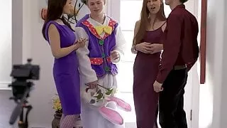 Stepson Tricks Stepmom And Stepsister With Easter Costume