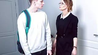 TUTOR4K. Boy want to watch how friend fucks his step mom