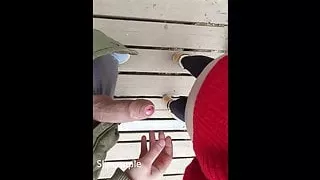 10 Day Cum Challenge - risky public fuck at waterfall – Day 3