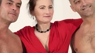 Mature wife gets crazy gangbang sex in front of cuckold