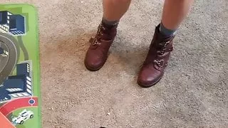 Hot tattooed lady with boots part two