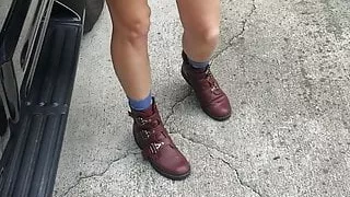 Hot tattooed lady with boots part three