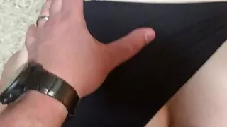 Getting Fucked in Black Satin Panties