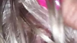 colleague pisses on the tail of the tranny and I can lick it