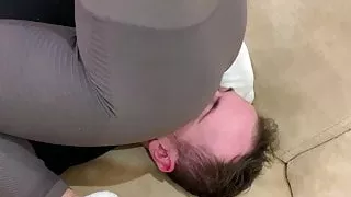 Fullweight Ignore Face Sitting in Spandex Yoga Pants