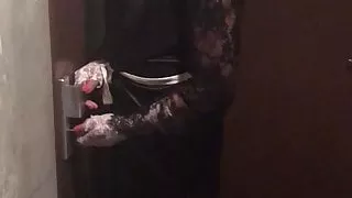 Lea sucks in the cellar