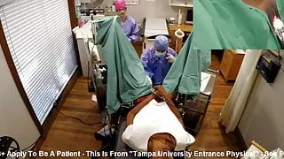 Nikki stars’ new student gyno exam by doctor from tampa on cam