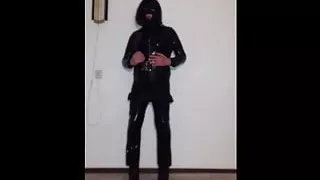 Katja in latex pants and jacket