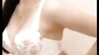 My wife trying on a sexy bra and panties.