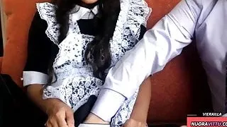 Schoolboy Vitun Nuori Tytto Koulun Jalkeen - Neitsyt Ensimma