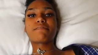 Ebony girl fucks white guy