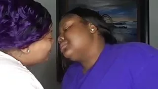 2 bbws kiss for the first time sexy
