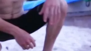 Amatoriale, Spiaggia, Cazzo Grande, Gay, Muscoli, All'aperto