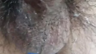 Hairy asian tranny balls and cock