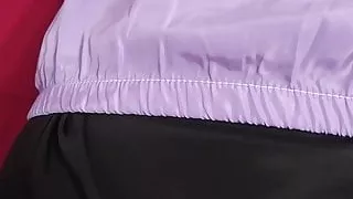 Nylon fun and sex with best friend with cum in her pussy