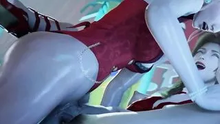 FF7, Futanari Scarlett Anal Creampie Aerith by Blackjr