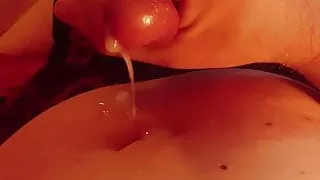 wanking in black stockings and cumming