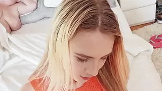 18 Virgin Sex - Hottie orgasms next to her roommate