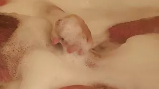 Daddy Mugs Bath Jerk Off Session