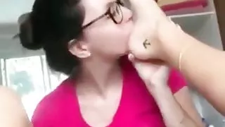 Kellynha and larissamiguez feet fetish licking