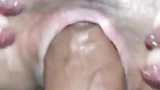 Best friend fucking my gf – creampie close-up