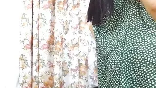 Asian girl masturbates