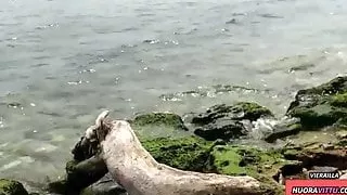 Ihmiset, Jotka Katsovat Ranta Sukupuolta - Julkinen Cum Walk