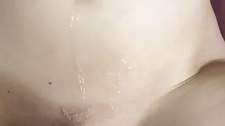 Cum on wife's stomach
