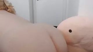 Chubby whore next door bangs a pink shaved slit to final