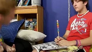 Cute emo youngster Colby Klein sucks on thick throbbing cock