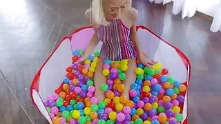 petite pigtails  stuffed with huge cock