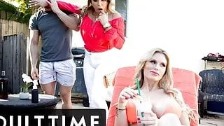 Railing My Big Tit Blonde Teacher with My Sexy Stepmom