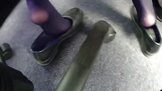 Nats sexy nylon shoeplay