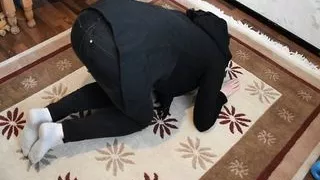 horny husband fucks wife while praying