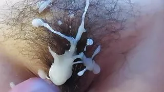 Hairy Pussy Cumshot