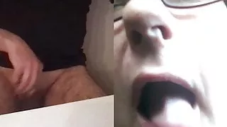 Webcam J.O.I  and cum on my tits