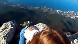 Risky Public Sex On a Cliff