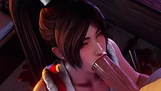 Mai Shiranui Cum Shower