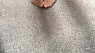 Cum on my nylon feet
