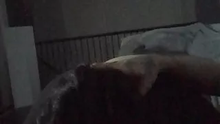 Young girl sucking older man