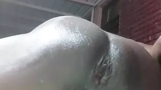 Eggplant anal fisting