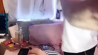 Mia Wiekert behind the Webcam